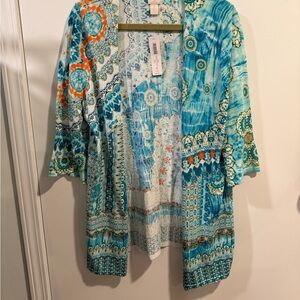 Chico's Multicolor Patterned Kimono